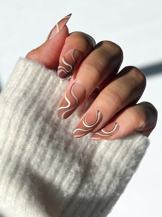 Embrace the Cozy Elegance of Brown Nails for Fall with Our Gel Press-On Nails