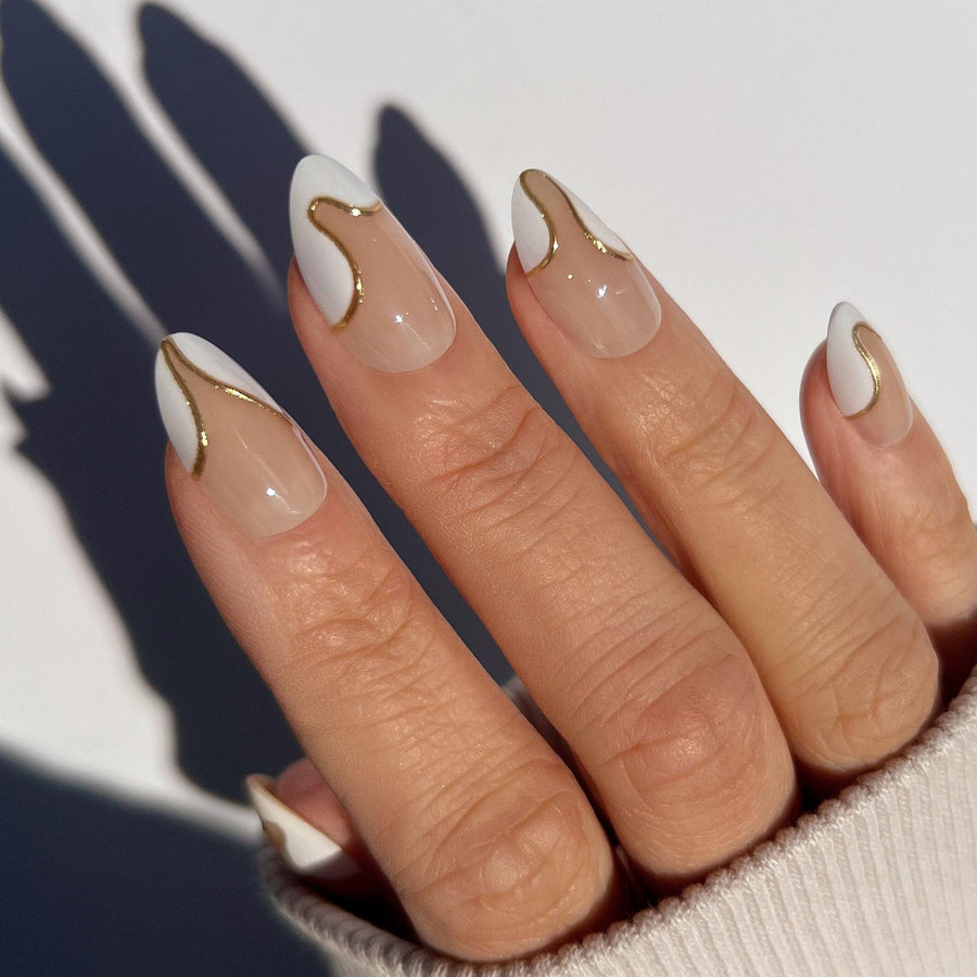 cute summer nails short almond press on nails