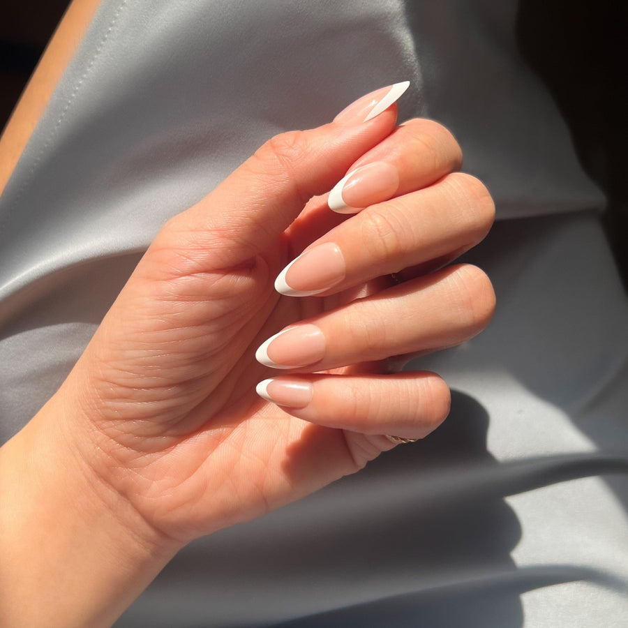 It Girl Almond French Tip French Manicure Short Press Ons