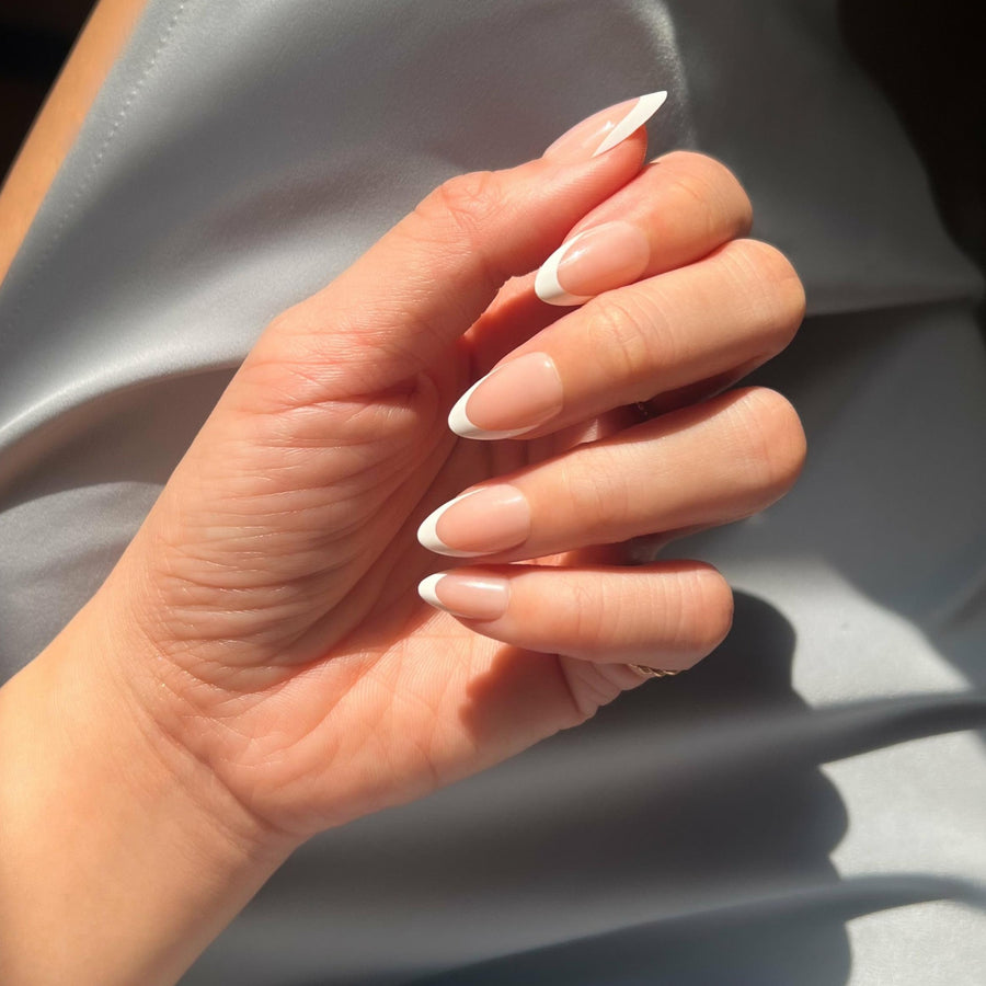 Almond Croissant - Press On Nails Short Almond Natural Looking Fake Nails Frst Class Beauty