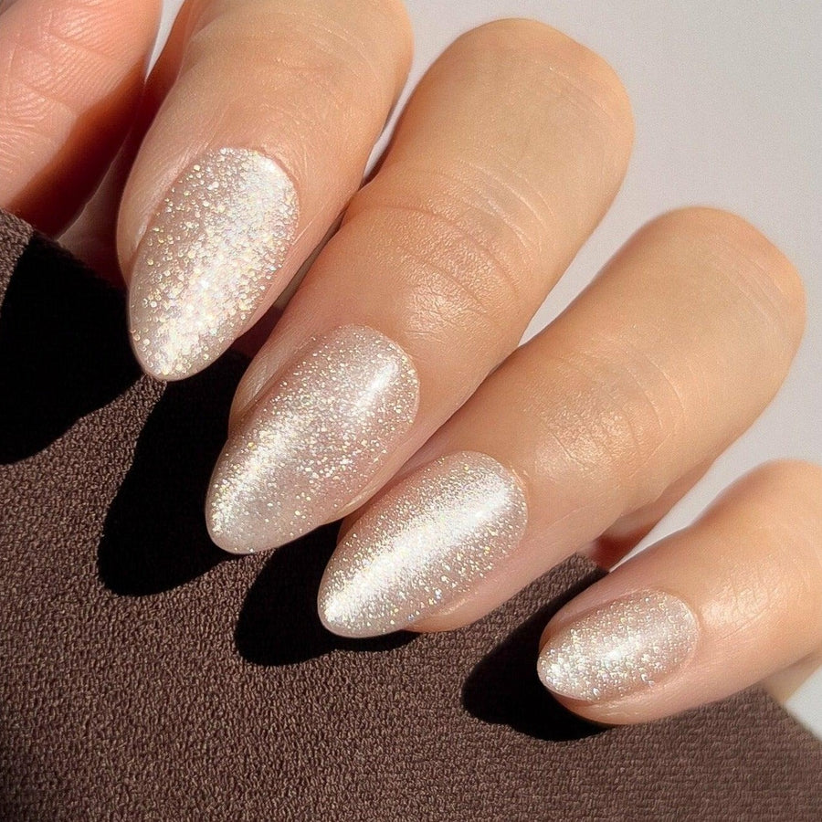 Champagne Pop Press On Nails - Press On Nails Short Almond Natural Looking Fake Nails Frst Class Beauty